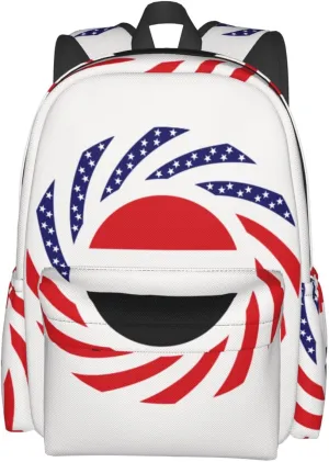 Yemen Yemeni Yemenian American Flag Casual Backpack Large Capacity Travel Backpacks Laptop Daypack Commuter Rucksack Adjustable Strap Sports Bags for Hiking Biking
