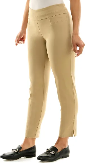 Zac & Rachel Women's Plus Pull-on Ankle Length Pants with Millennium Fabric