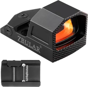 ZBL520 Multiple Reticle Red Dot Sight Pistol Shake Awake Handgun Micro Reflex Sight 2 MOA Dot 62 MOA Circle Optic Compatible with RMR Footprint and Picatinny Base Mount