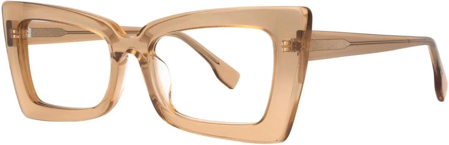 Zeelool Retro Thick Blue Light Blocking Glasses, Acetate Rectangle Glasses Frame for Women Newell VFP0236