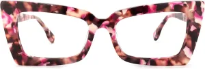 Zeelool Retro Thick Blue Light Blocking Glasses, Acetate Rectangle Glasses Frame for Women Newell VFP0236