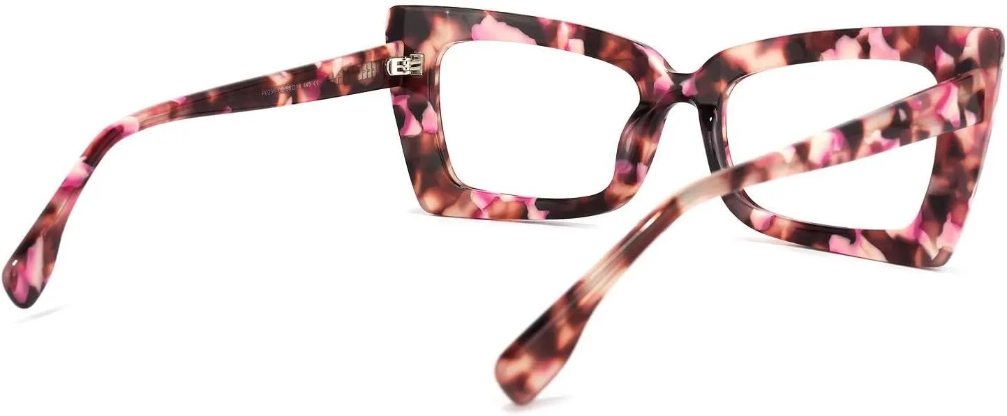 Zeelool Retro Thick Blue Light Blocking Glasses, Acetate Rectangle Glasses Frame for Women Newell VFP0236