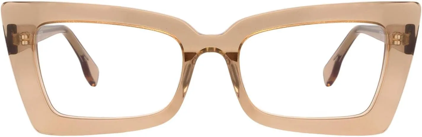 Zeelool Retro Thick Blue Light Blocking Glasses, Acetate Rectangle Glasses Frame for Women Newell VFP0236