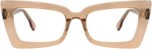 Zeelool Retro Thick Blue Light Blocking Glasses, Acetate Rectangle Glasses Frame for Women Newell VFP0236