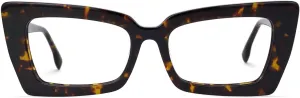 Zeelool Retro Thick Blue Light Blocking Glasses, Acetate Rectangle Glasses Frame for Women Newell VFP0236